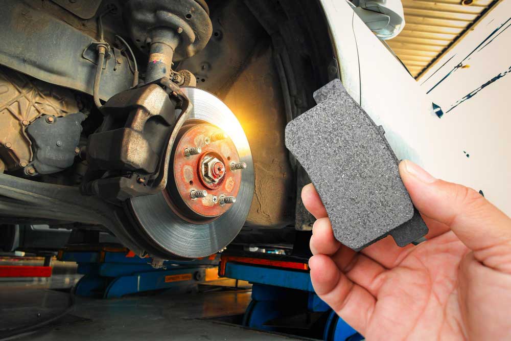 Toyota brake pads Melbourne being checked during a brake system inspection