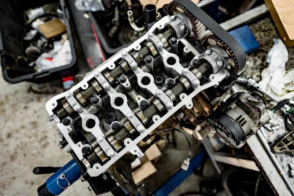 Toyota engine parts Melbourne being inspected before replacement